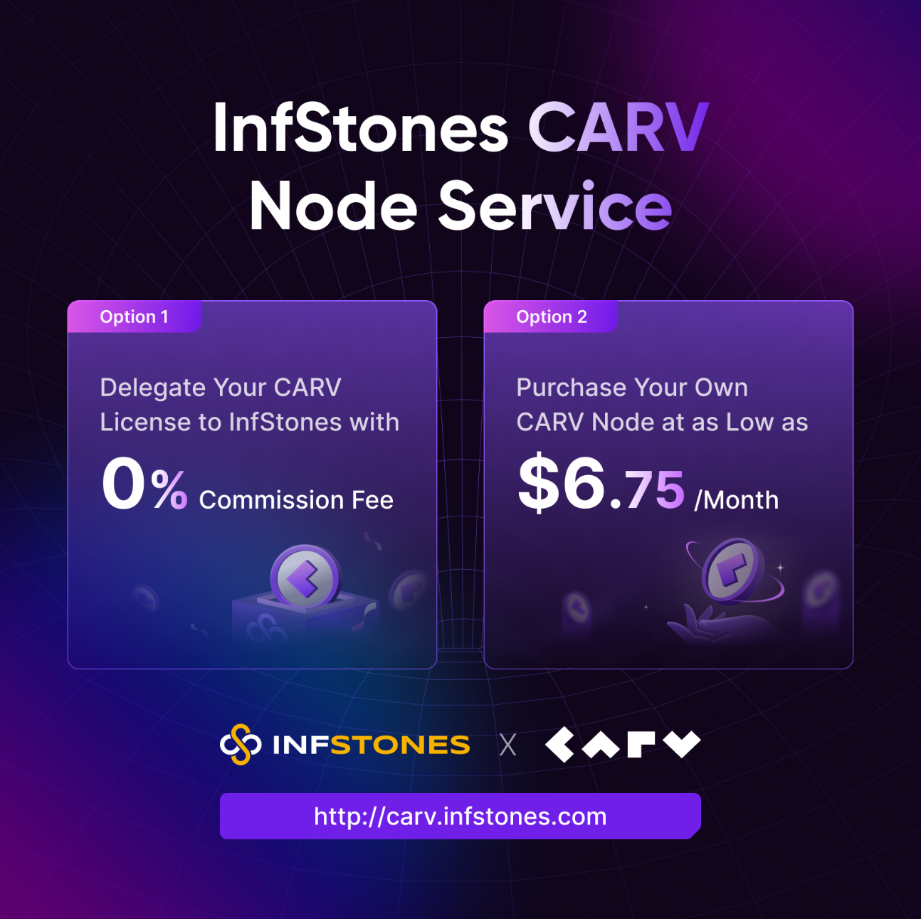 Maximize Your CARV Reward with InfStones: Zero Commission and Flexible Plans